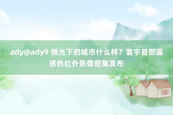 ady@ady9 微光下的城市什么样？寰宇首部遥感热红外影像图集发布