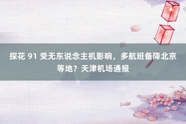 探花 91 受无东说念主机影响，多航班备降北京等地？天津机场通报