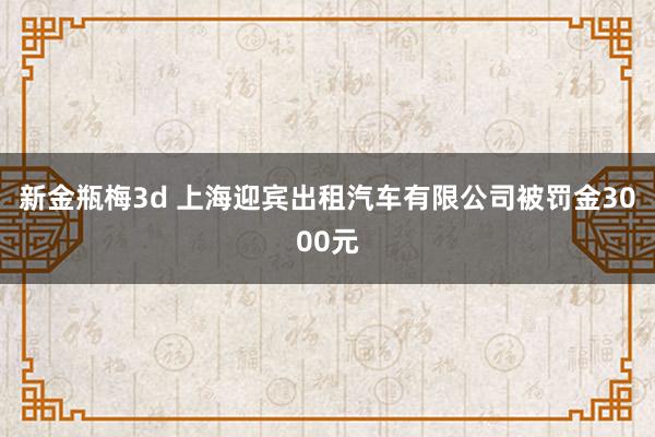 新金瓶梅3d 上海迎宾出租汽车有限公司被罚金3000元