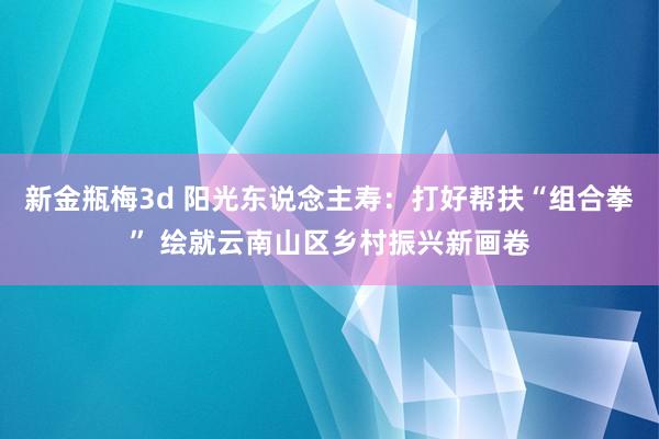 新金瓶梅3d 阳光东说念主寿：打好帮扶“组合拳” 绘就云南山区乡村振兴新画卷