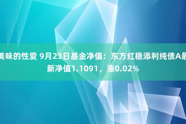 美味的性爱 9月23日基金净值：东方红稳添利纯债A最新净值1.1091，涨0.02%