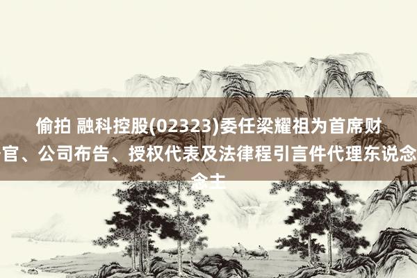 偷拍 融科控股(02323)委任梁耀祖为首席财务官、公司布告、授权代表及法律程引言件代理东说念主