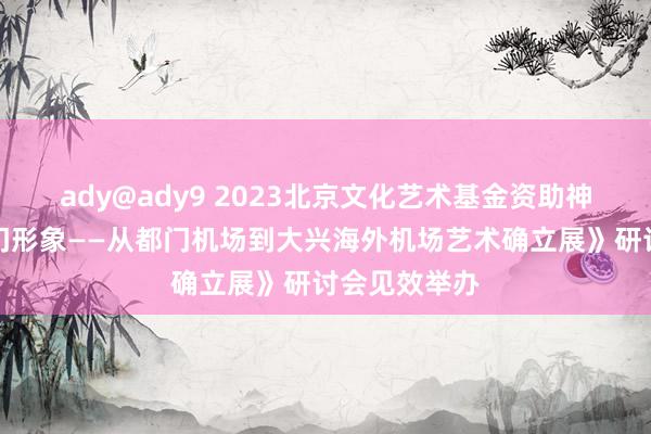 ady@ady9 2023北京文化艺术基金资助神气《都门国门形象——从都门机场到大兴海外机场艺术确立展》研讨会见效举办