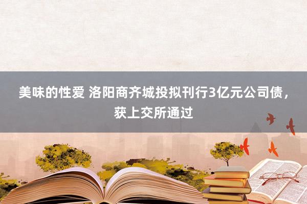 美味的性爱 洛阳商齐城投拟刊行3亿元公司债，获上交所通过