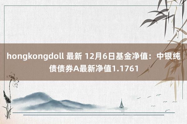 hongkongdoll 最新 12月6日基金净值：中银纯债债券A最新净值1.1761