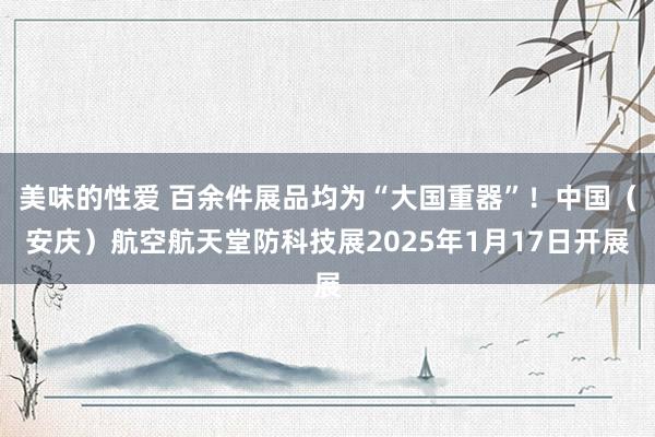 美味的性爱 百余件展品均为“大国重器”！中国（安庆）航空航天堂防科技展2025年1月17日开展