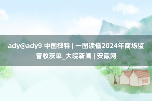 ady@ady9 中国独特 | 一图读懂2024年商场监管收获单_大皖新闻 | 安徽网